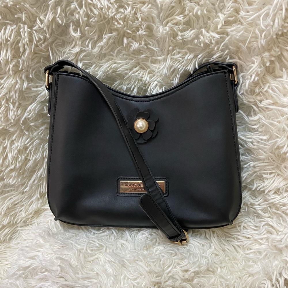 NWOT Marc New York Black Leather Purse Adjust Strap by  Andrew W Marc